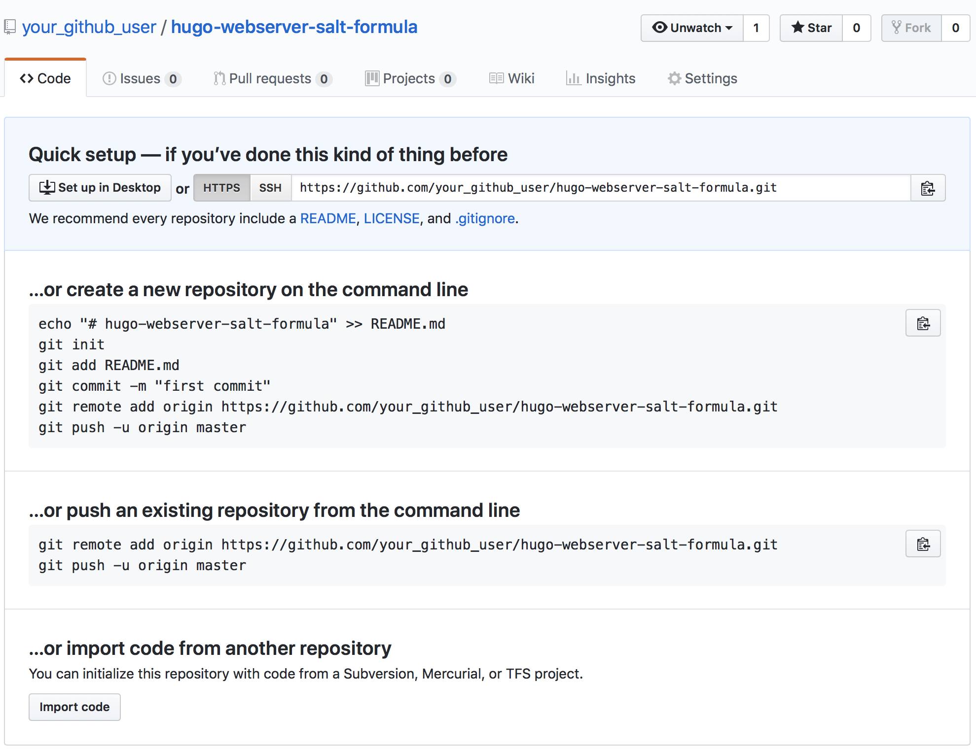 GitHub New Repository - New Salt Formula Repo GitHub New Repository - New Salt Formula Repo