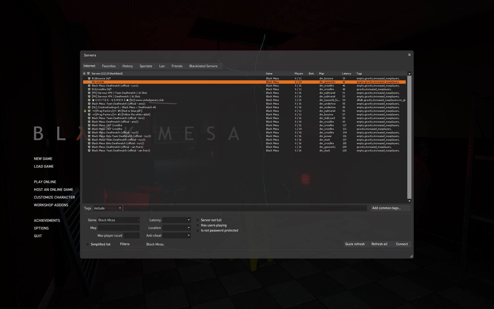 Black Mesa Server Browser. Black Mesa Server Browser.