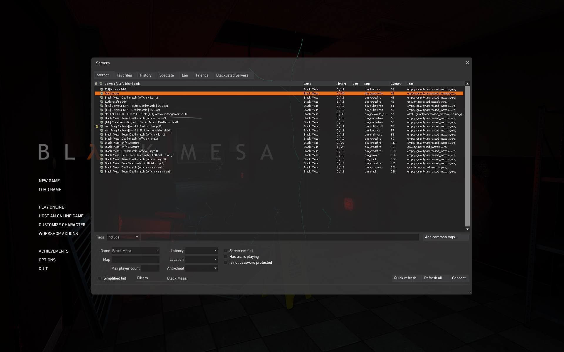 Black Mesa Server Browser. Black Mesa Server Browser.