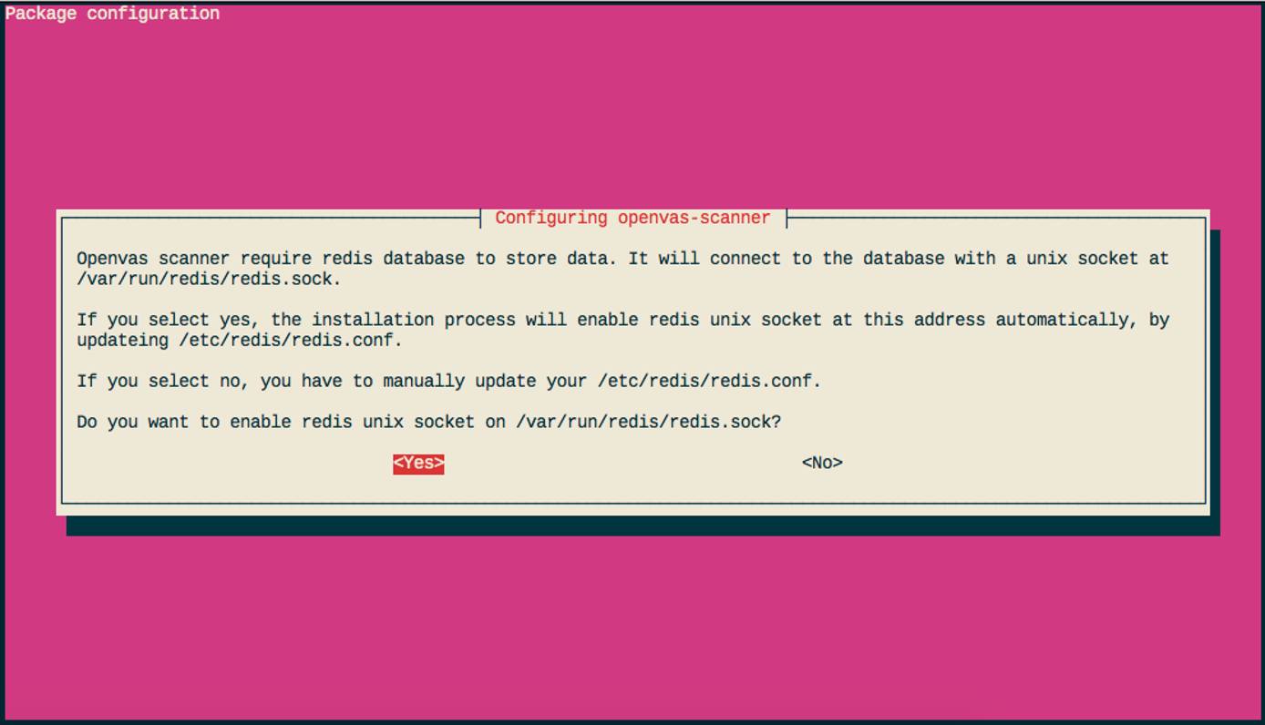 OpenVAS Redis socket configuration. OpenVAS Redis socket configuration.