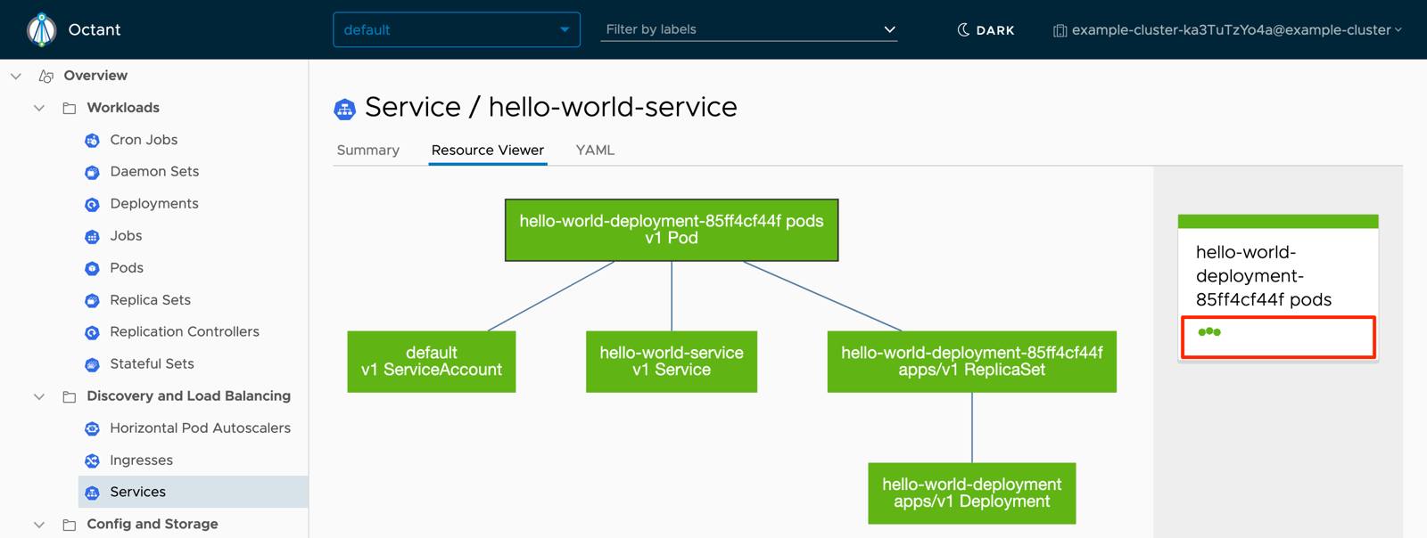 Octant Service Resource Viewer - Hello World 1.0 Octant Service Resource Viewer - Hello World 1.0