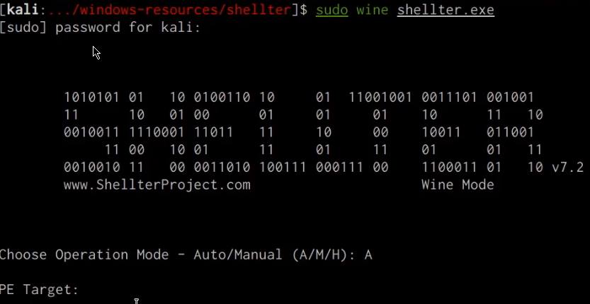 Shellter output Shellter output