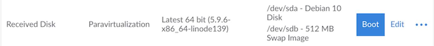 Booting the Receiving Linode Booting the Receiving Linode