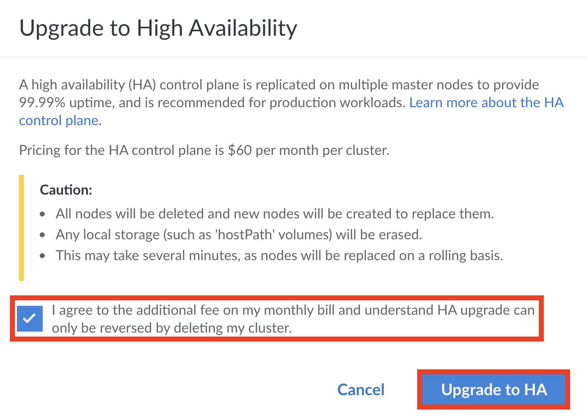 Kubernetes HA Cluster Enable. LKE HA cluster enable